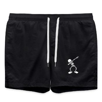Dab dabbende Skelett Holländer Holzschuhe Holland - Badeshorts - Schwarz - Vorne - AI Model Male 185 light (185cm)