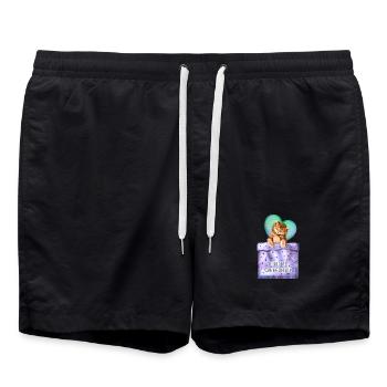 Official sleepshirt cute kitten for a sleepyhead - Badeshorts - Schwarz - Vorne - AI Model Male 185 light (185cm)
