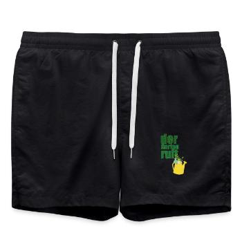 der garten ruft - Badeshorts - Schwarz - Vorne - AI Model Male 185 light (185cm)
