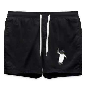 Baguette magique pingouin - Short de bain - noir - Devant - AI Model Male 185 light (185cm)
