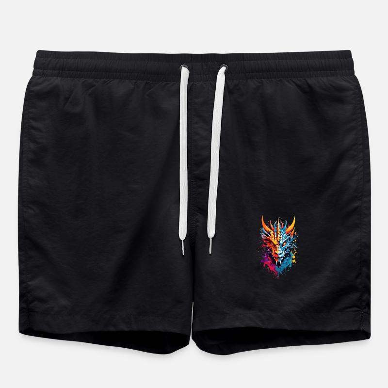 Cool Dragon - Swim Trunks - black