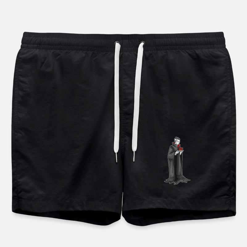 Vampire Halloween Cake - Swim Trunks - black