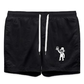 Bière de la fête de garçon singe - Short de bain - noir - Devant - AI Model Male 185 light (185cm)