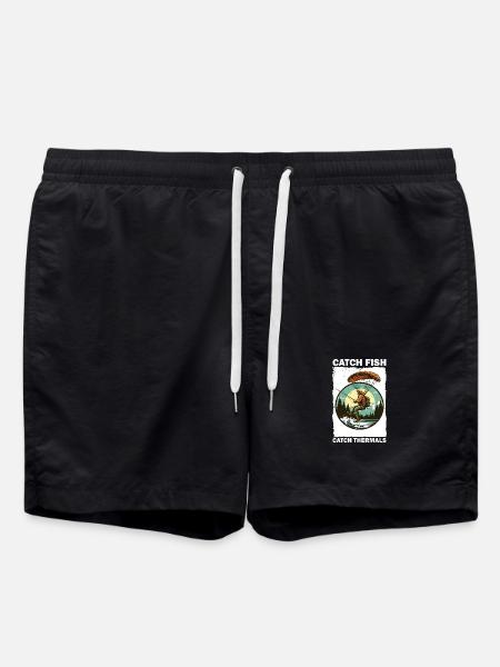 Adventurous angler with climbing board - Swim Trunks - black