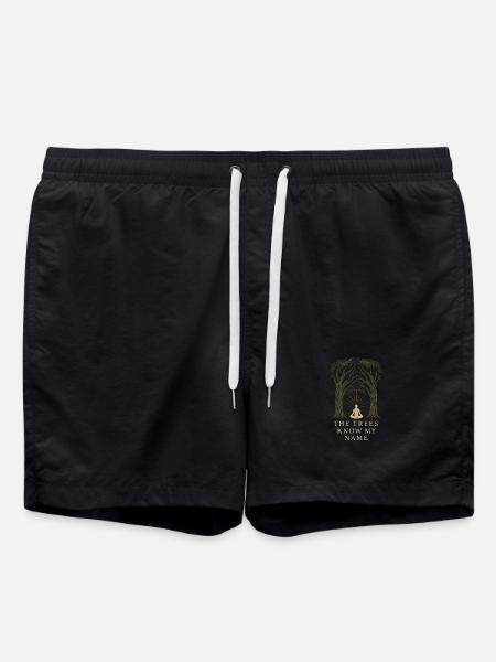 Solo Camping Introverted Camper Quiet - Swim Trunks - black