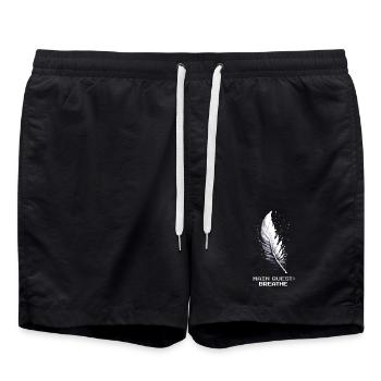 Hauptquest: Atmen | Meditation, Breathwork - Badeshorts - Schwarz - Vorne - AI Model Male 185 light (185cm)
