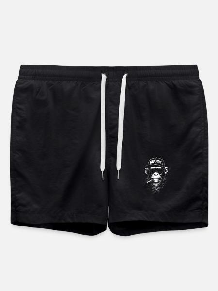 Hip Hop Chimp Cap Sunglasses - Swim Trunks - black