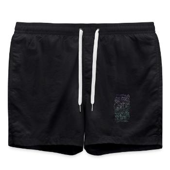 Âmes Liquides : Fusions Éthérées - Short de bain - noir - Devant - AI Model Male 185 light (185cm)