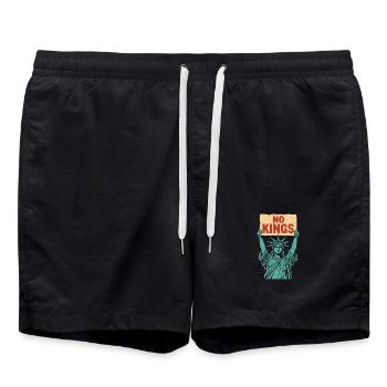 No Kings Patriotic Anti-Monarchy Liberty USA - Short de bain - noir - Devant - AI Model Male 185 light (185cm)