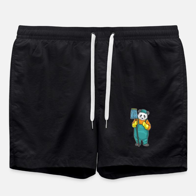 Panda Cleaner Mop Cleaning - Swim Trunks - black