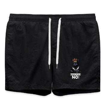 Before You Ask Black Shepherd Shepherds - Swim Trunks - black - Front - AI Model Male 185 light (185cm)
