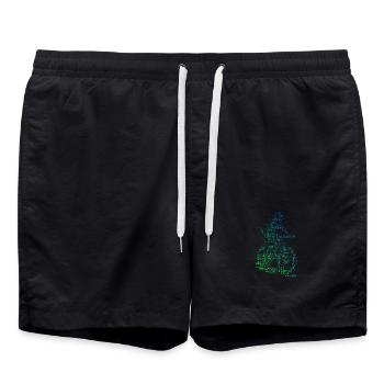 Ein Must Have für echte Mountainbike - Badeshorts - Schwarz - Vorne - AI Model Male 185 light (185cm)