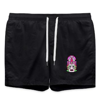 Calendrier maya inca aztèque - Short de bain - noir - Devant - AI Model Male 185 light (185cm)