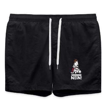 Before you ask: White Shepherd Shepherd - Swim Trunks - black - Front - AI Model Male 185 light (185cm)