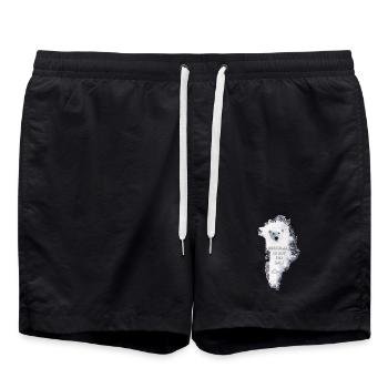 Le Groenland n’est pas à vendre (édition MAGA) - Short de bain - noir - Devant - AI Model Male 185 light (185cm)