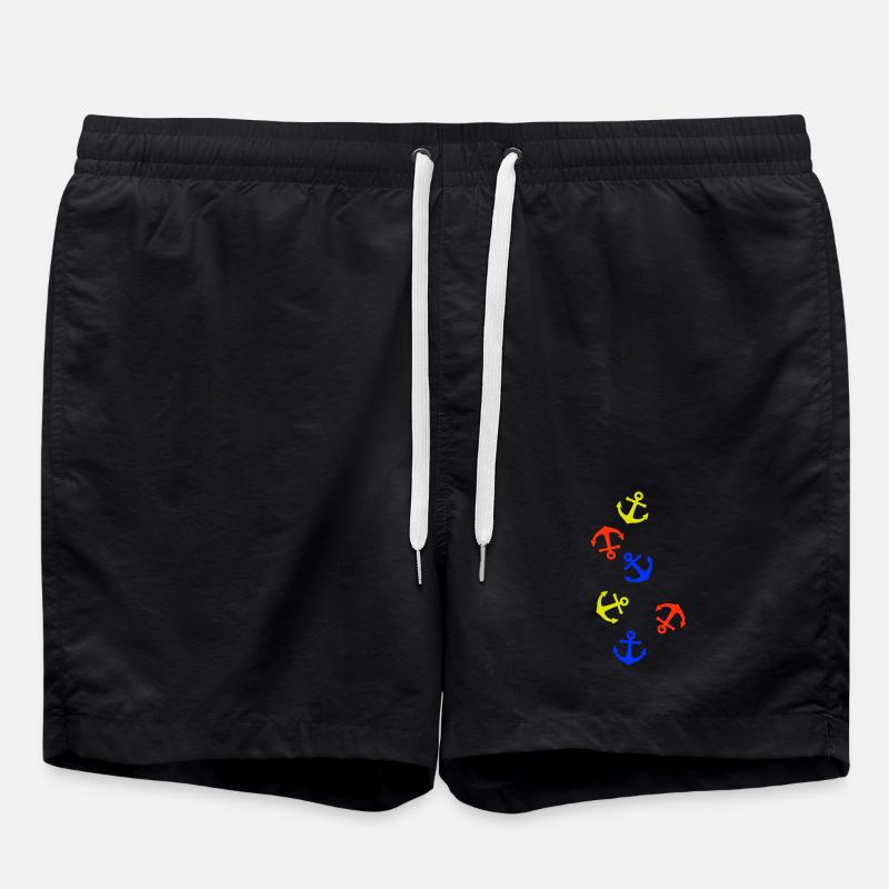 Anker Bunt - Badeshorts - Schwarz