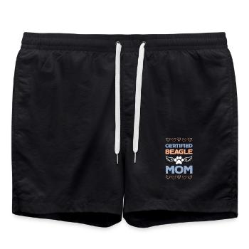 Beagle-Mama Zertifiziert - Badeshorts - Schwarz - Vorne - AI Model Male 185 light (185cm)