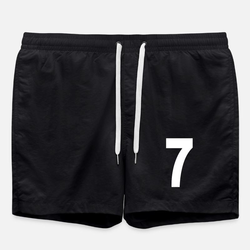 7 Numbers - Swim Trunks - black