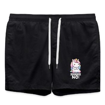 Before You Ask No Unicorn Unicorns Unicorn Fan - Swim Trunks - black - Front - AI Model Male 185 light (185cm)