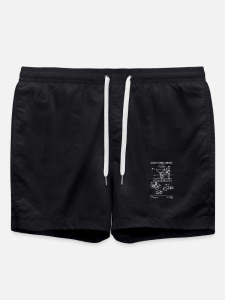 Plumbing Diagram Blueprint - Swim Trunks - black