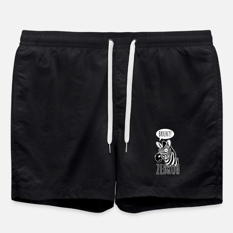Zebra Bro - Ein ZeBRUH! - Badeshorts - Schwarz