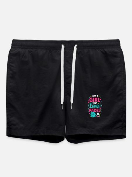 Padel-mädchen Padel-spieler Padel-tennis-geschenk - Badeshorts - Schwarz