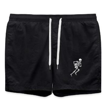 Le skeleton joue au rugby - Short de bain - noir - Devant - AI Model Male 185 light (185cm)