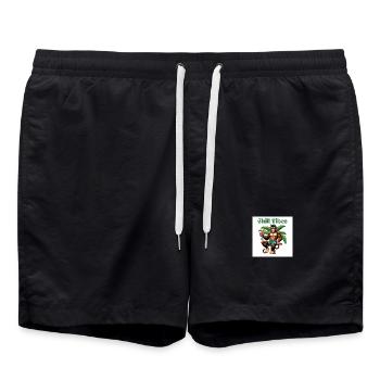 Chill Vibes - Badeshorts - Schwarz - Vorne - AI Model Male 185 light (185cm)