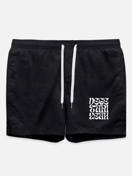 VegetariYEAH - Badeshorts - Schwarz