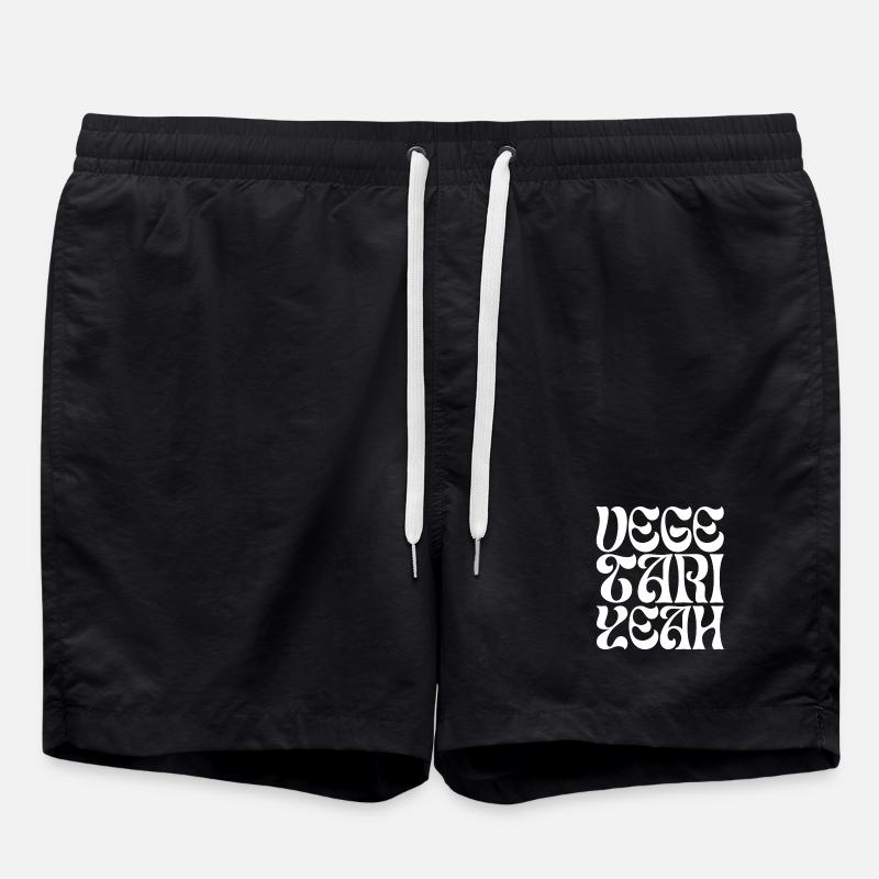 VegetariYEAH - Badeshorts - Schwarz