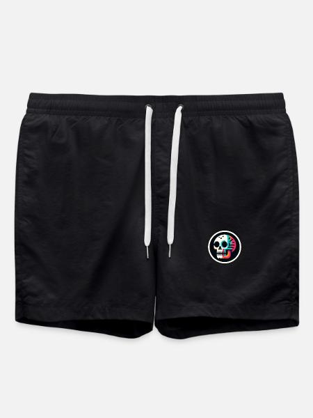 Skelett bunt - Badeshorts - Schwarz