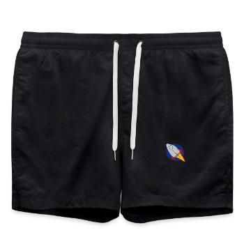 Rakete - Badeshorts - Schwarz - Vorne - AI Model Male 185 light (185cm)