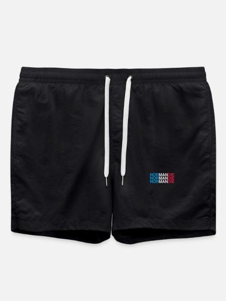 NORMANDIE Frankreich France Flag - Badeshorts - Schwarz