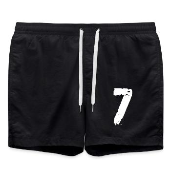 7 Nombre Vintage - Short de bain - noir - Devant - AI Model Male 185 light (185cm)