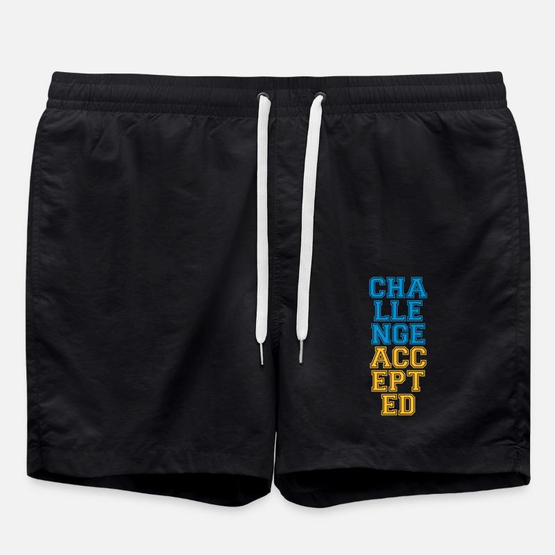Cool Challenge Accepted Design - Short de bain - noir