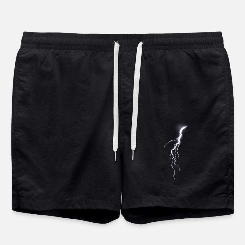 Lightning Bolt Flash - Swim Trunks - black