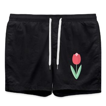 Tulpe - Badeshorts - Schwarz - Vorne - AI Model Male 185 light (185cm)