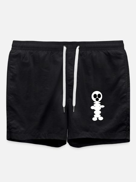 Different skeleton old man image24 - Swim Trunks - black