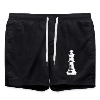 Chess Set Chess Piece King Pawn - Swim Trunks - black - Front - AI Model Male 185 light (185cm)