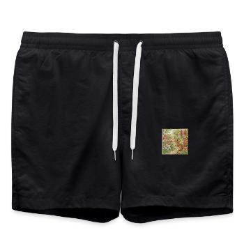 popular elements meshed together - Swim Trunks - black - Front - AI Model Male 185 light (185cm)