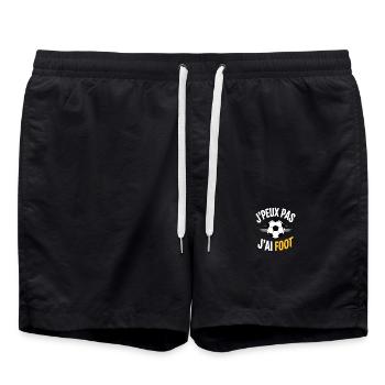 je peux pas j'ai foot - Short de bain - noir - Devant - AI Model Male 185 light (185cm)