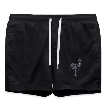 flamingo - Badeshorts - Schwarz - Vorne - AI Model Male 185 light (185cm)