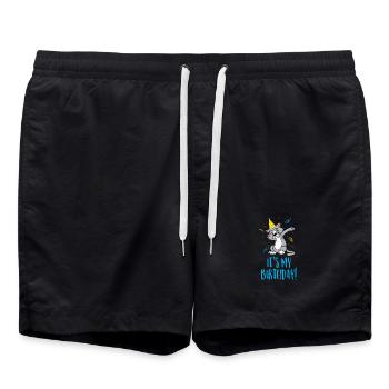 Es ist mein Geburtstag - Badeshorts - Schwarz - Vorne - AI Model Male 185 light (185cm)