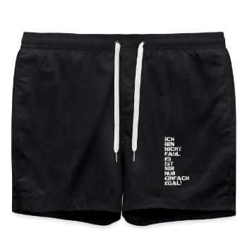 Ich bin nicht faul – Lustiger Spruch - Badeshorts - Schwarz - Vorne - AI Model Male 185 light (185cm)