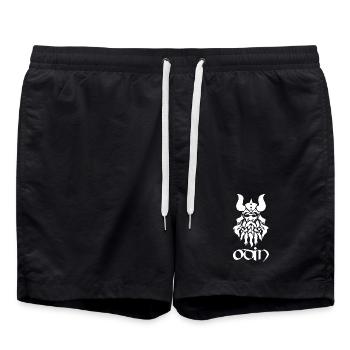 Norse God Odin (white) - Swim Trunks - black - Front - AI Model Male 185 light (185cm)