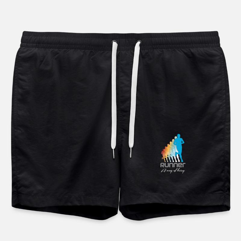 running - Swim Trunks - black