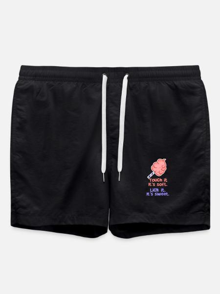 Naschkatzen Statement bonbon Süßigkeiten Lecker - Badeshorts - Schwarz