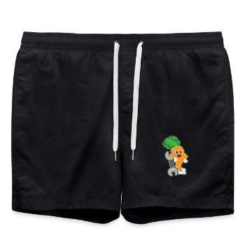 Karotte Mechaniker Schraubenschlüssel Werkstatt - Badeshorts - Schwarz - Vorne - AI Model Male 185 light (185cm)