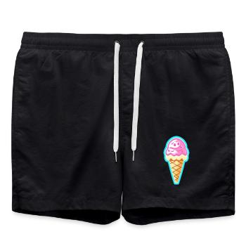 Glace - Short de bain - noir - Devant - AI Model Male 185 light (185cm)