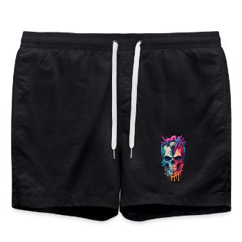 Crâne - Short de bain - noir - Devant - AI Model Male 185 light (185cm)